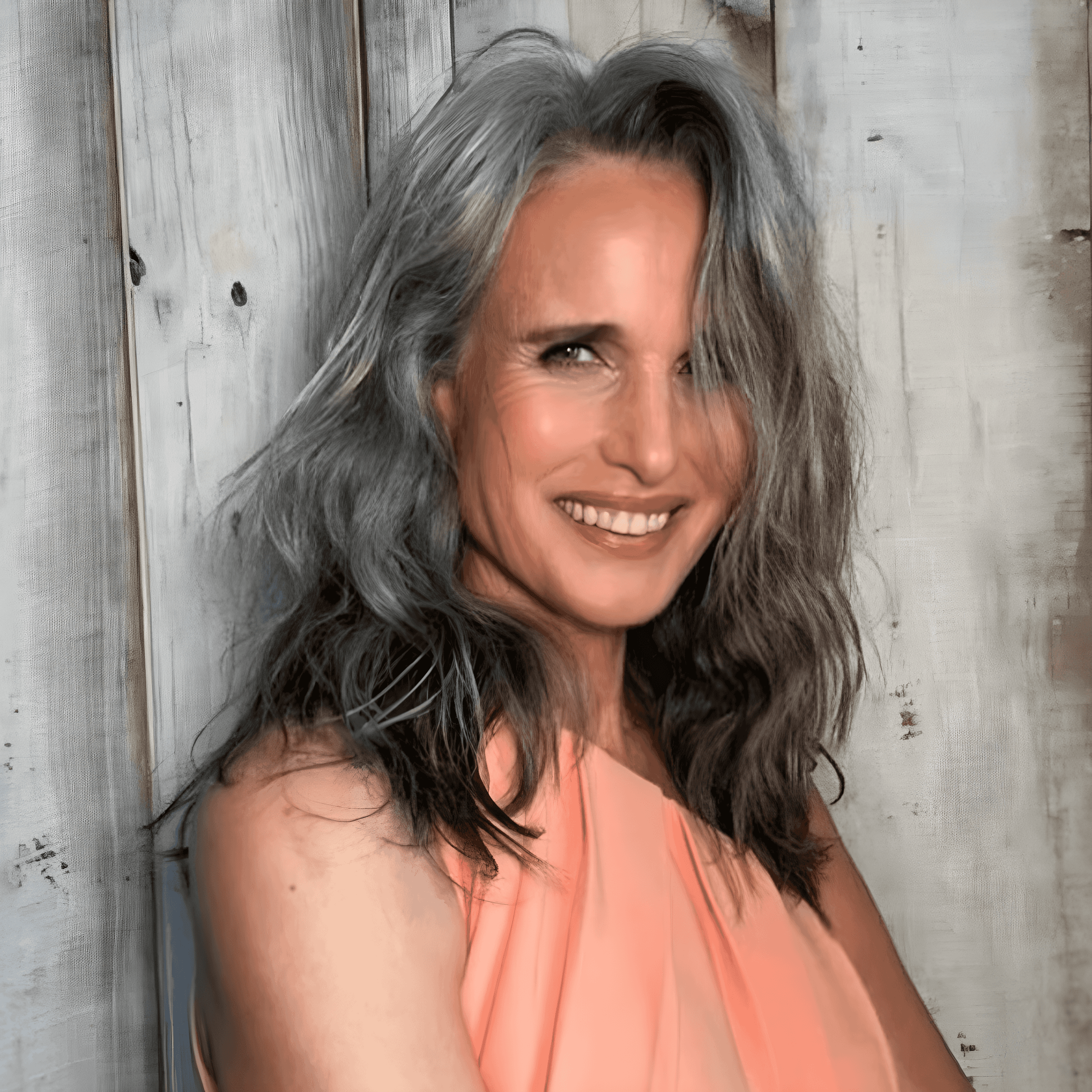embracing graceful silver waves