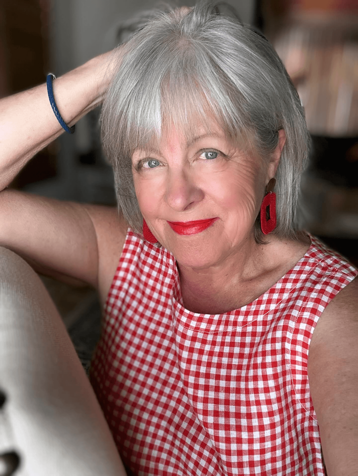 silver elegance with bangs