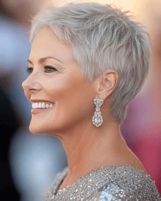 Silver Spiky Pixie Vibes