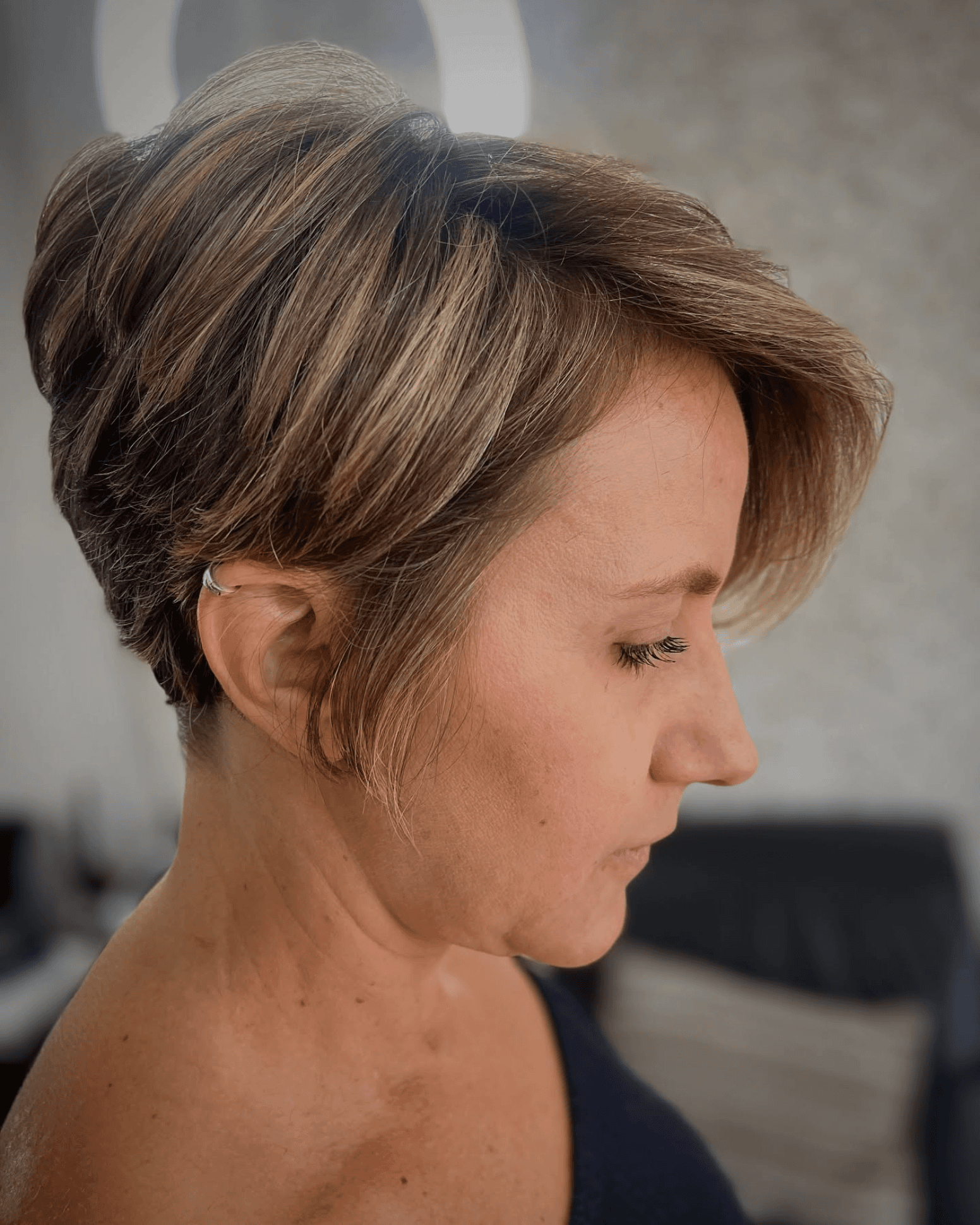 Textured Pixie with Highlights