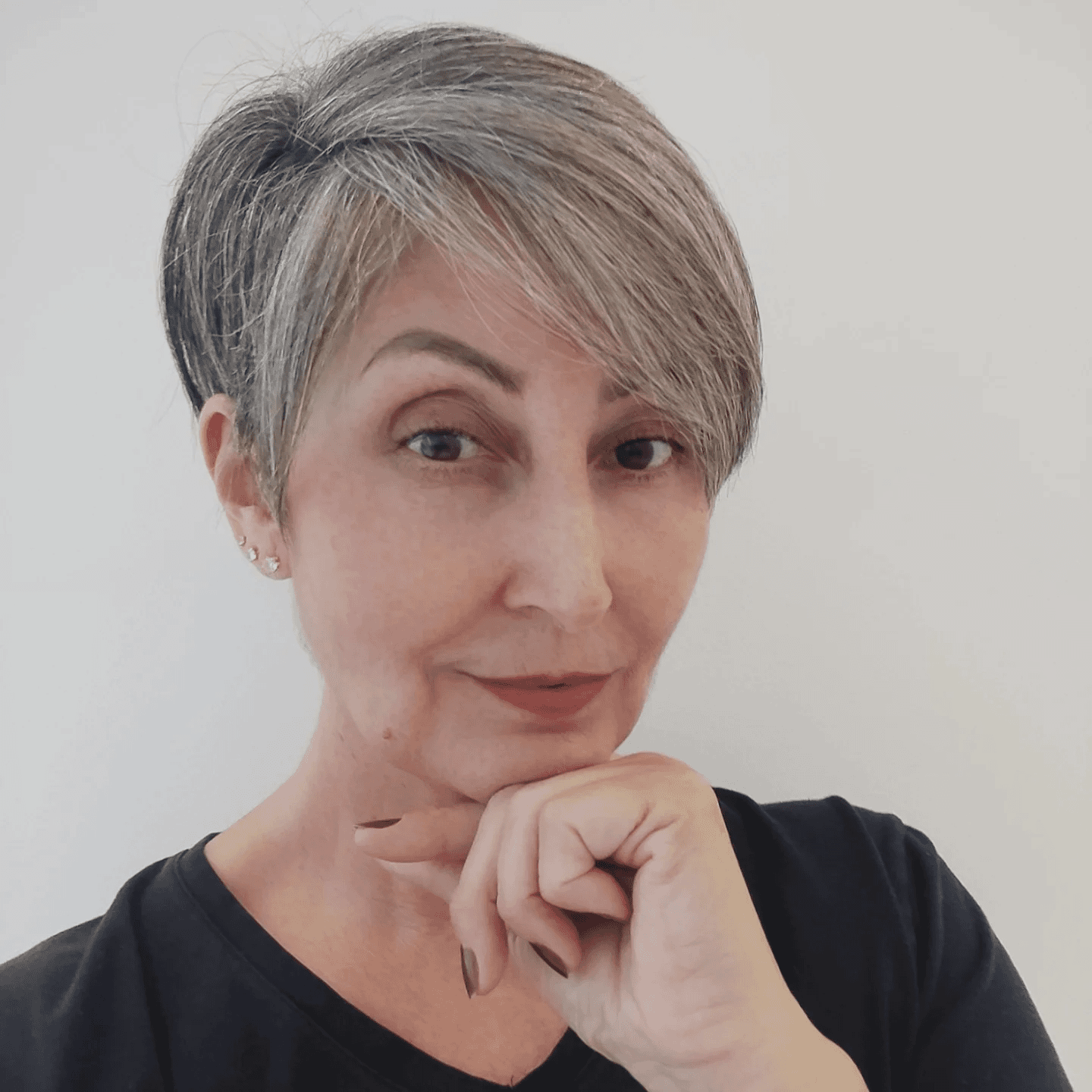 Timeless Grey Pixie Style