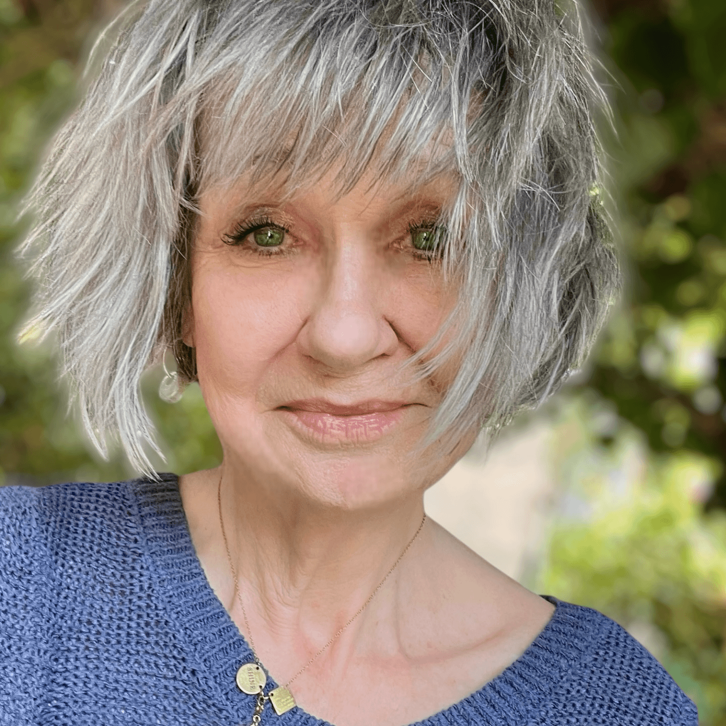 Chic Tousled Gray Bob