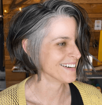 elegant grey blended waves