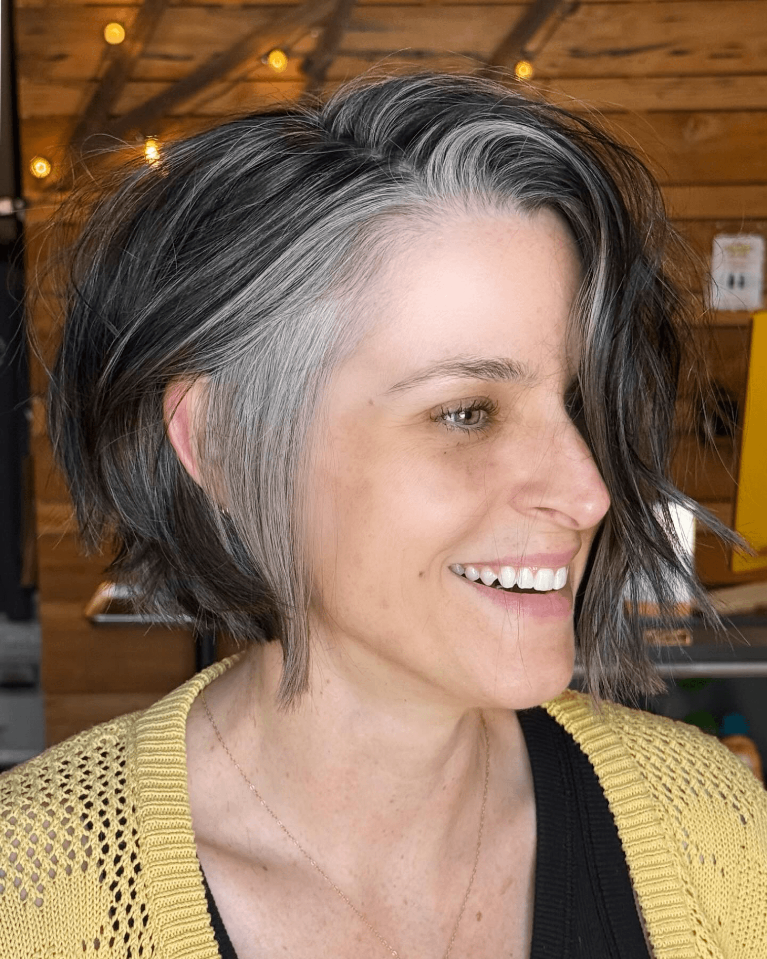 elegant grey blended waves