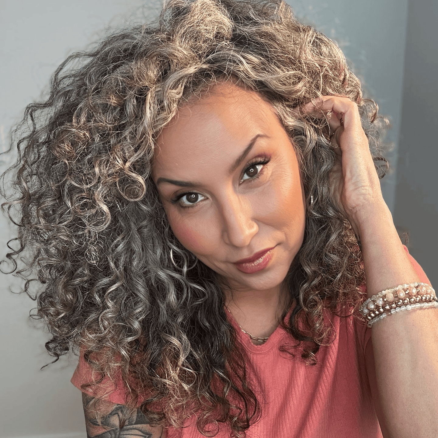 Radiant Curls in Motion