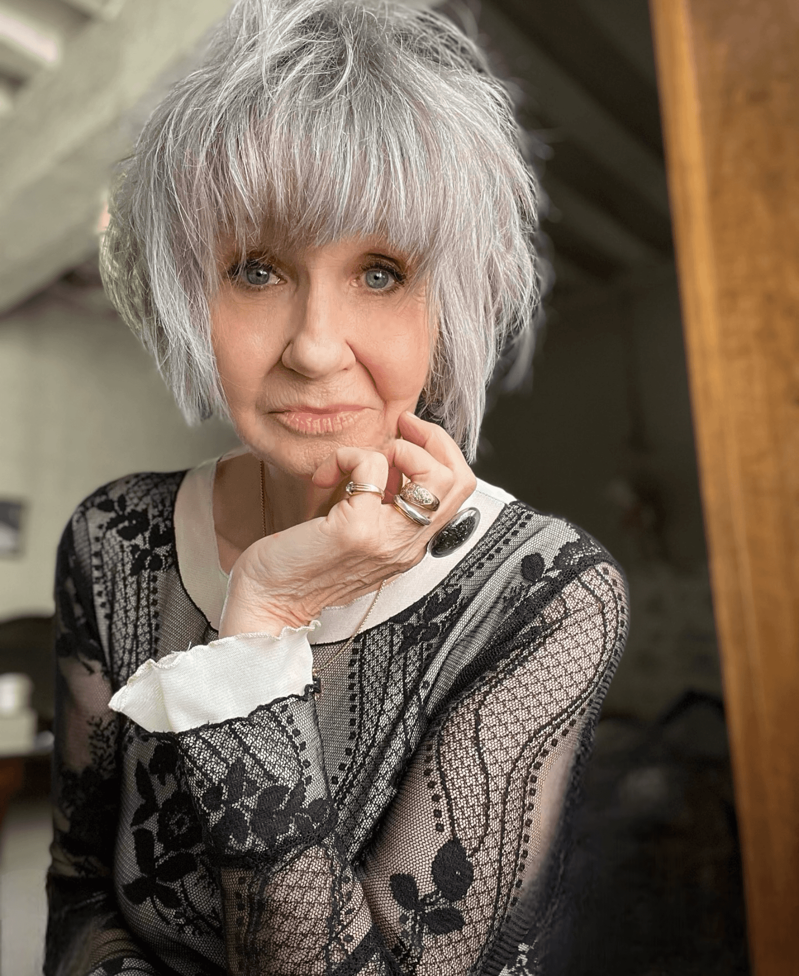 Bold Silver Textured Style