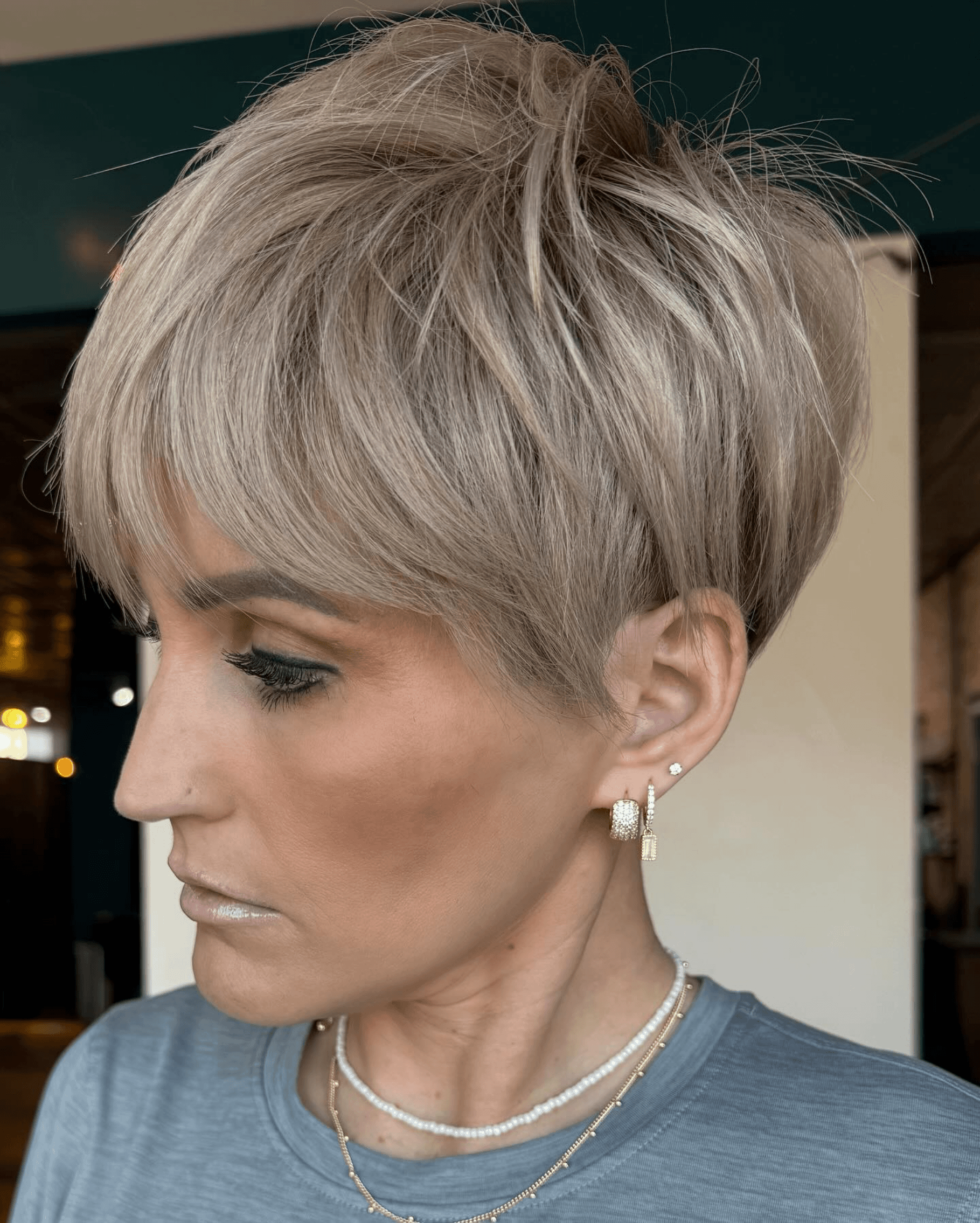 Edgy Tousled Pixie Style