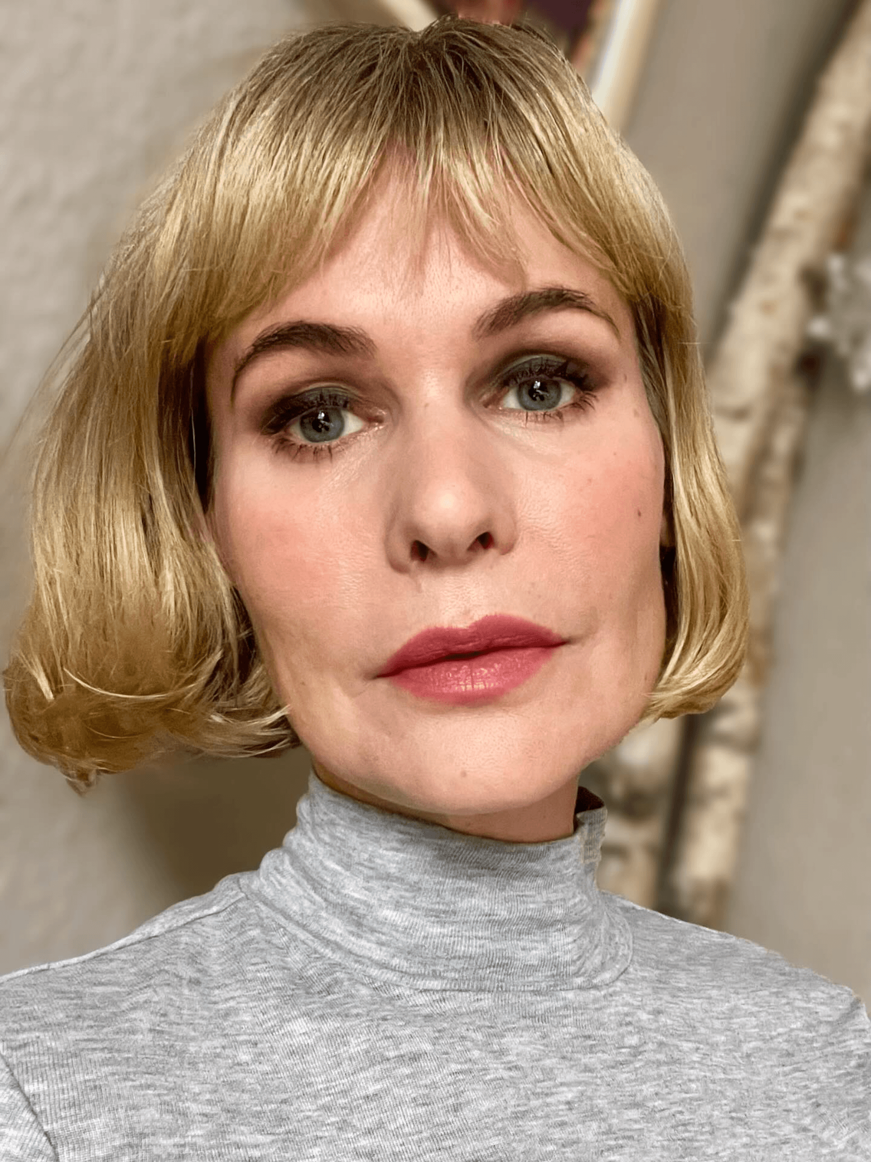 Timeless Elegance with Bangs