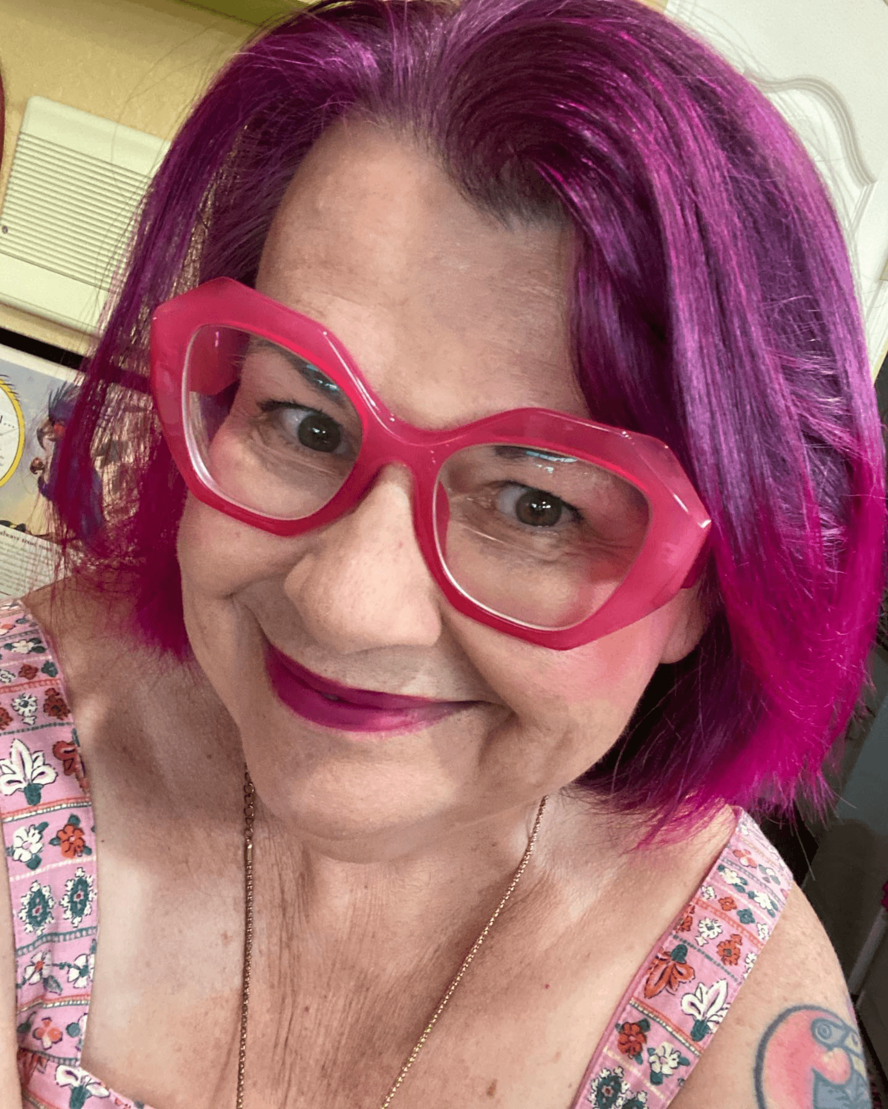 vivid magenta hair vibes