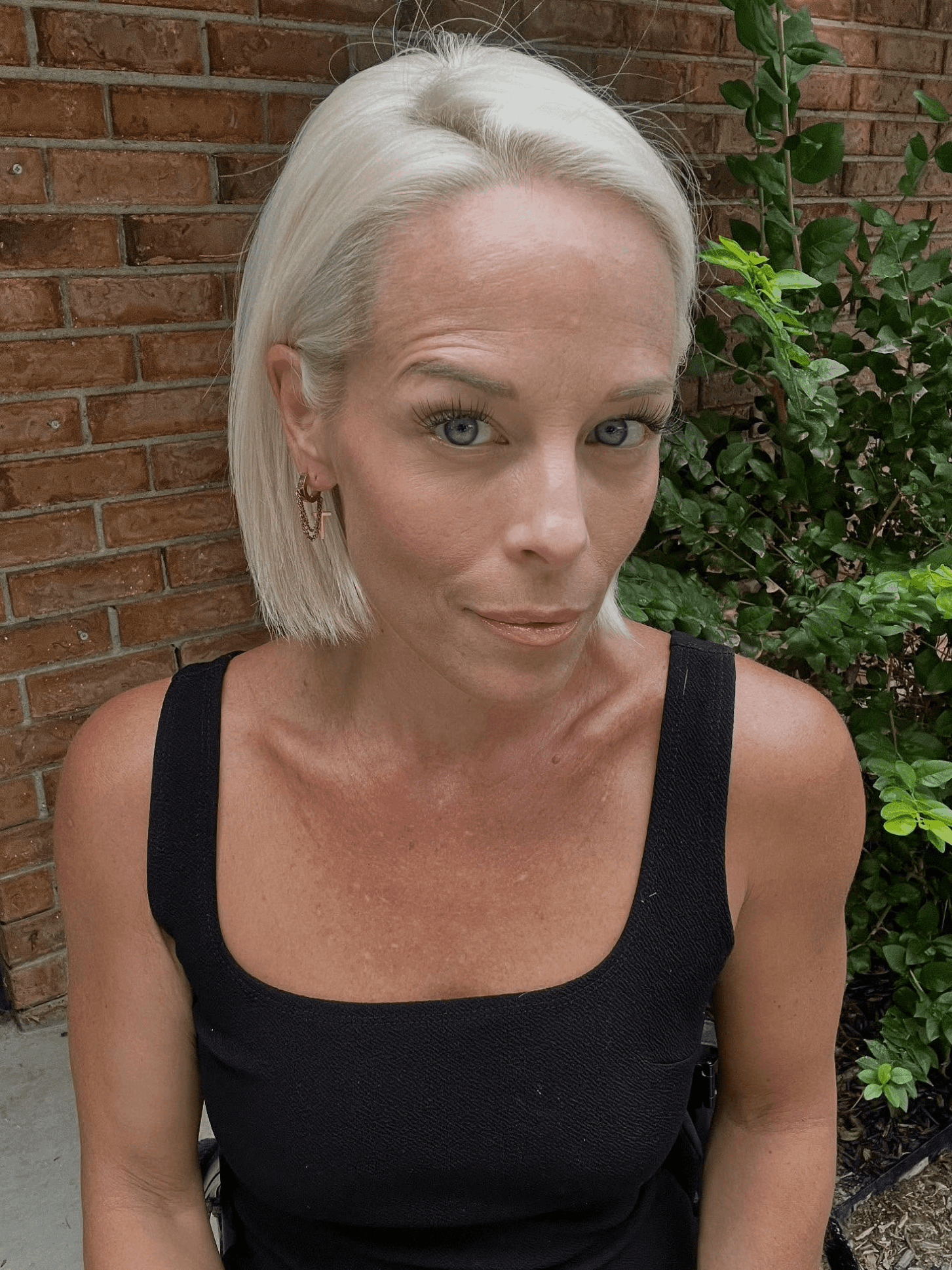 Chic Platinum Blonde Bob