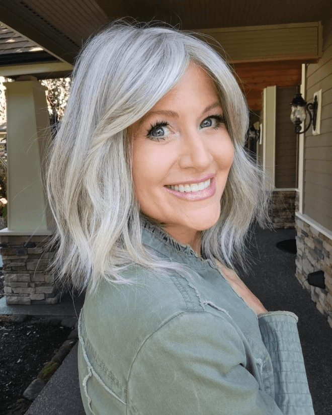 Effortless Silver Layered Bob