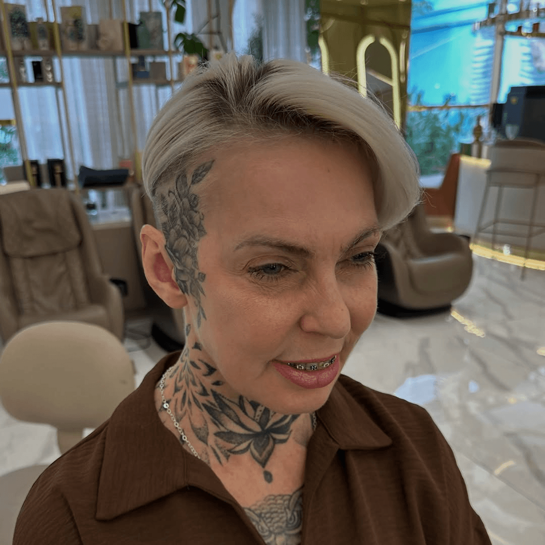 Platinum Blonde Undercut Style