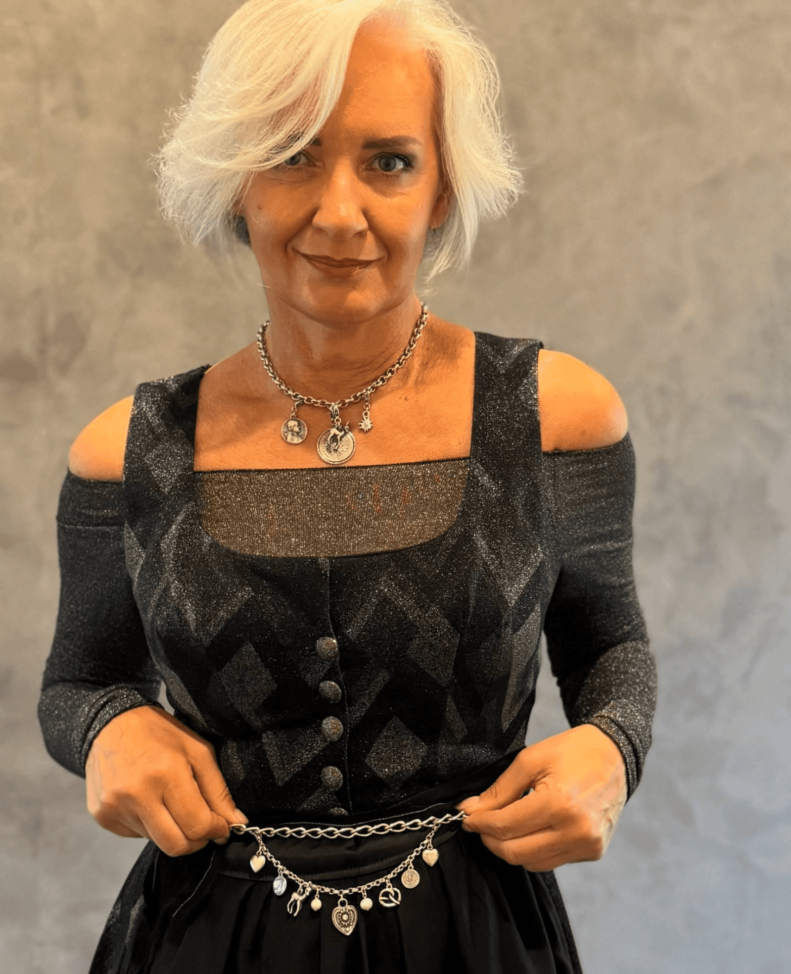 Silver Elegance Asymmetrical Bob