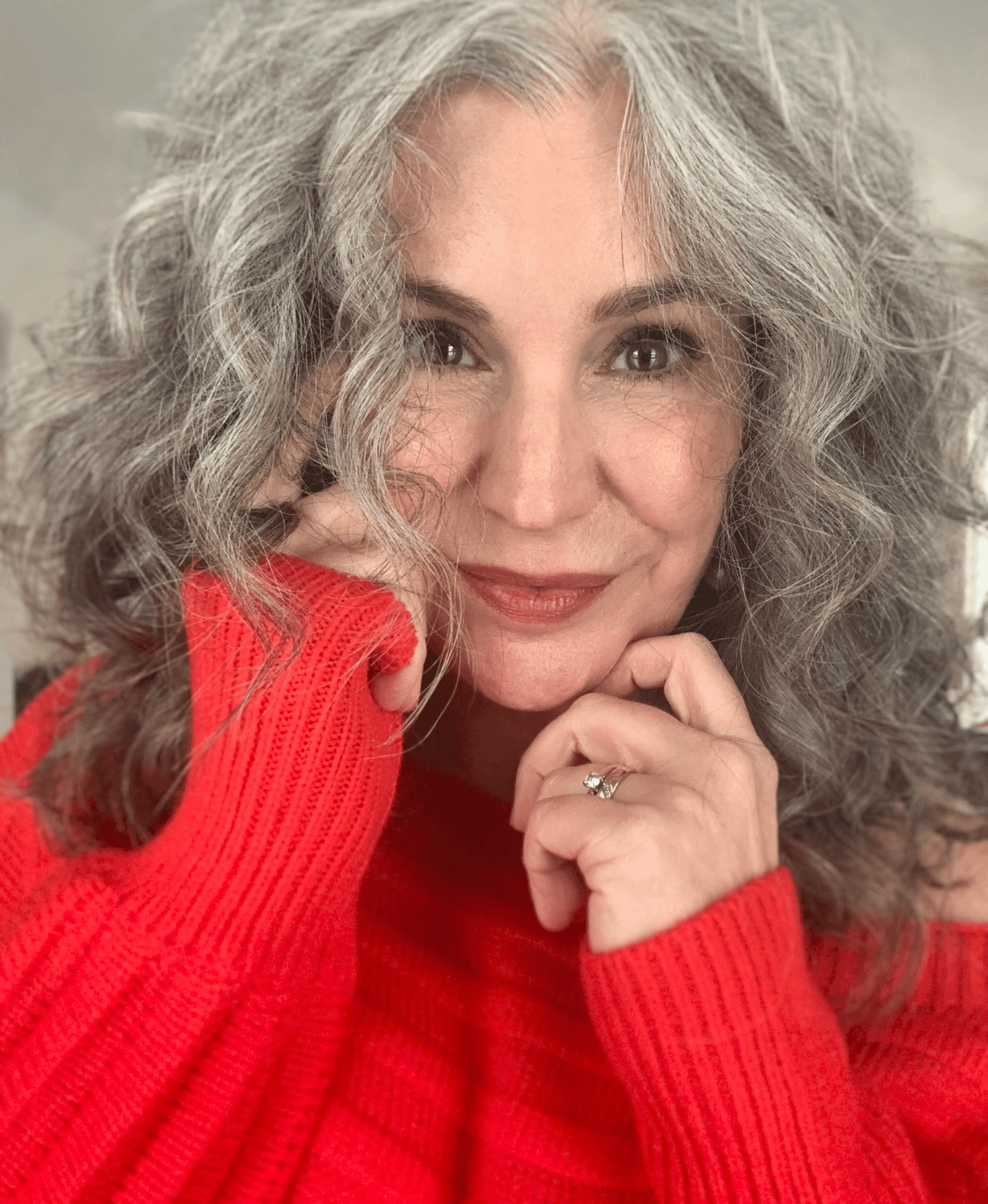 Bouncy Gray Curl Beauty