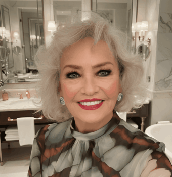 glamorous silver holiday waves