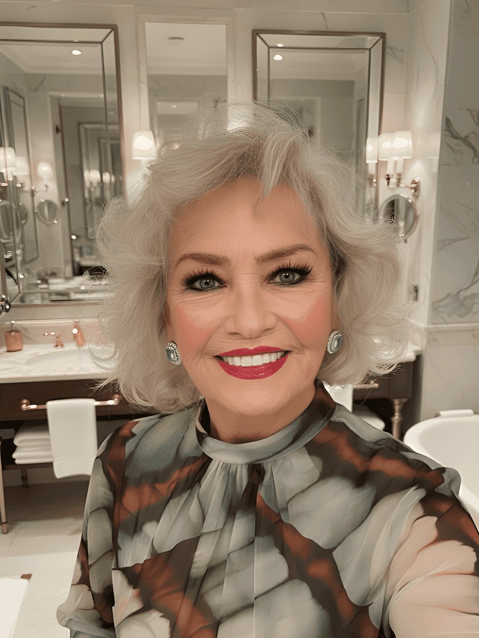 glamorous silver holiday waves