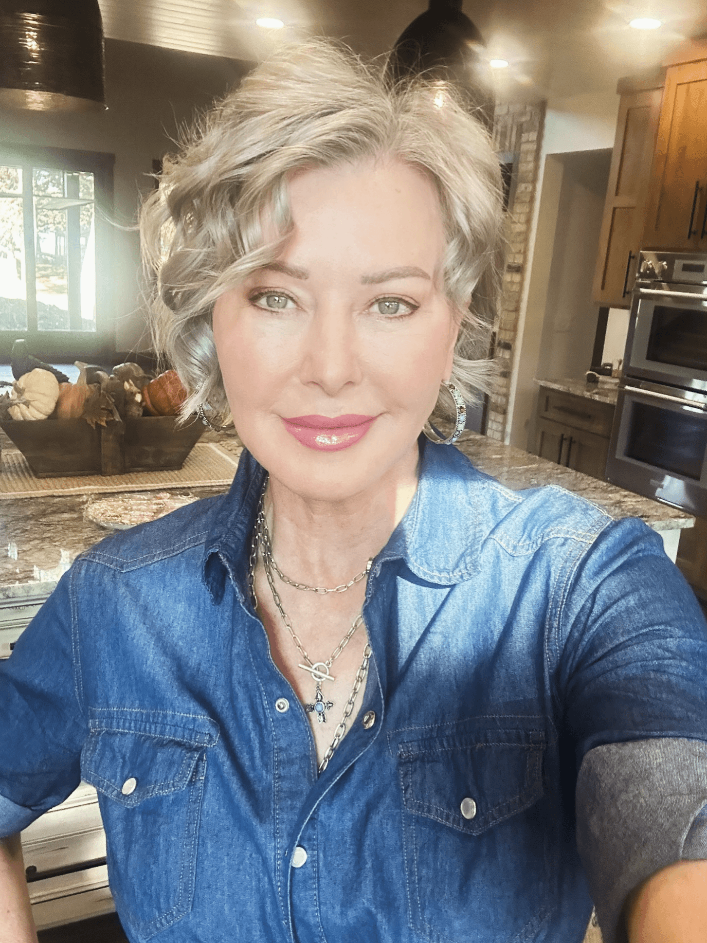 Silvery Tousled Holiday Bob