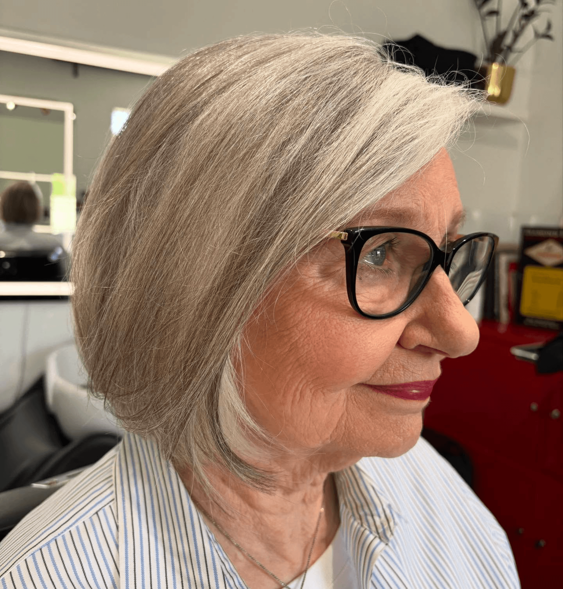 Soft Silver Layered Bob Soft Silver Layered Bob