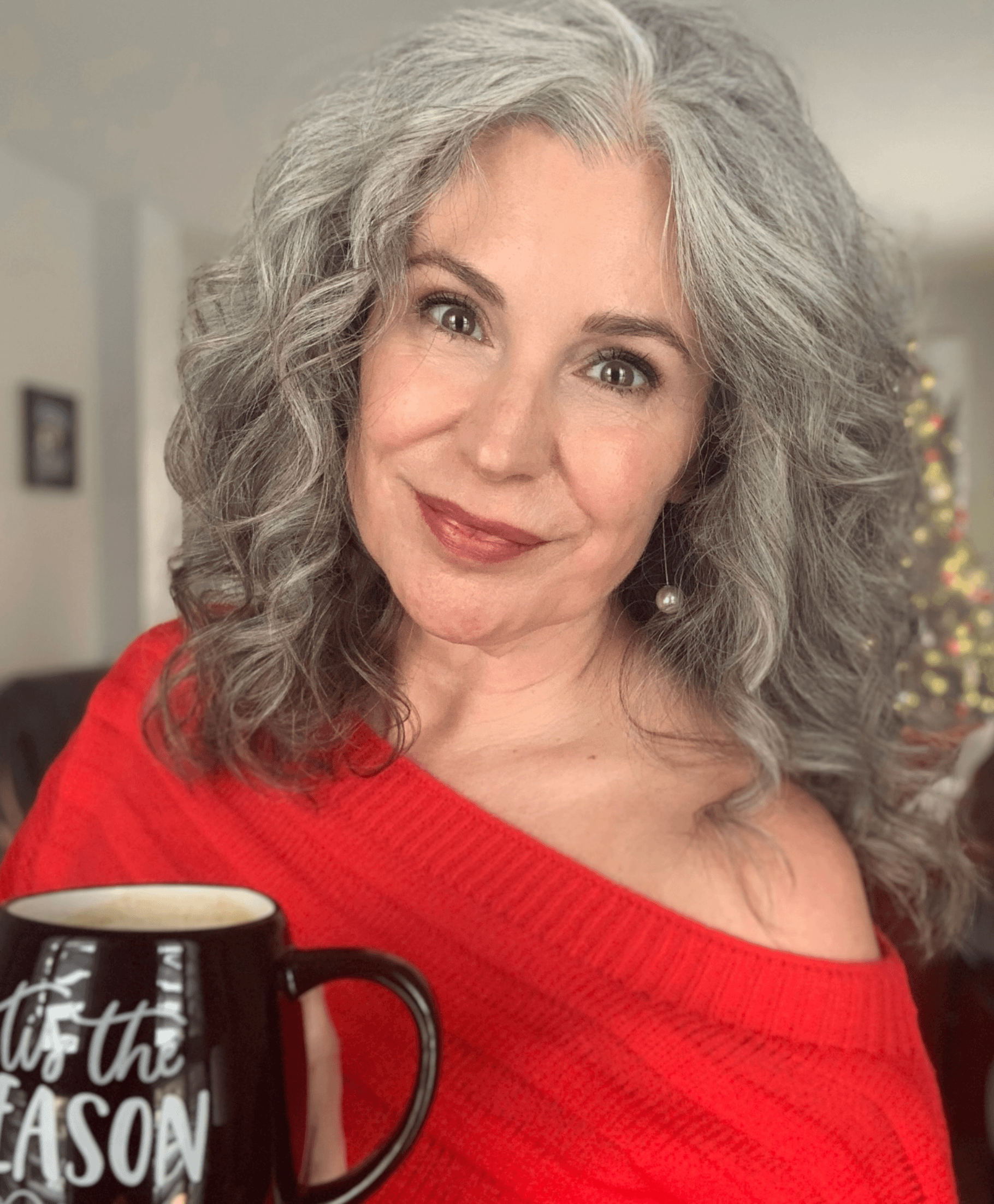 Soft Silver Shoulder Curls