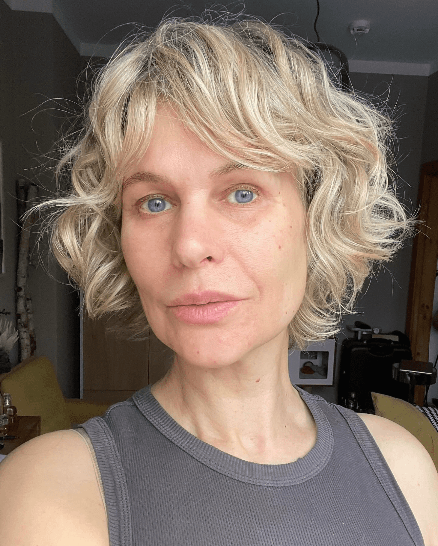 Effortless Tousled Blonde Bob
