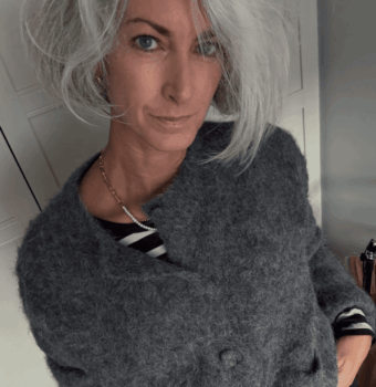 effortless windswept gray bob