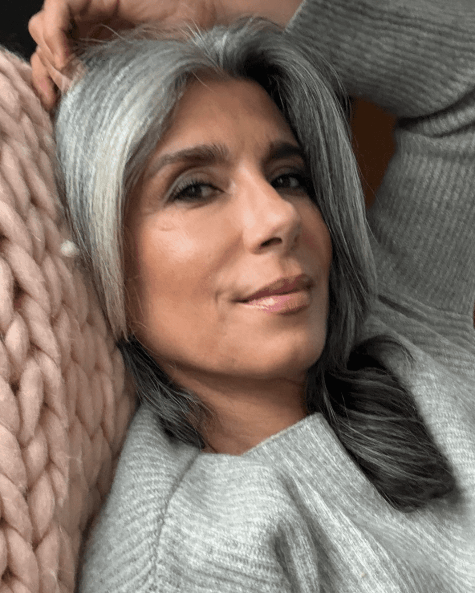 Silvery Face Framing Layers