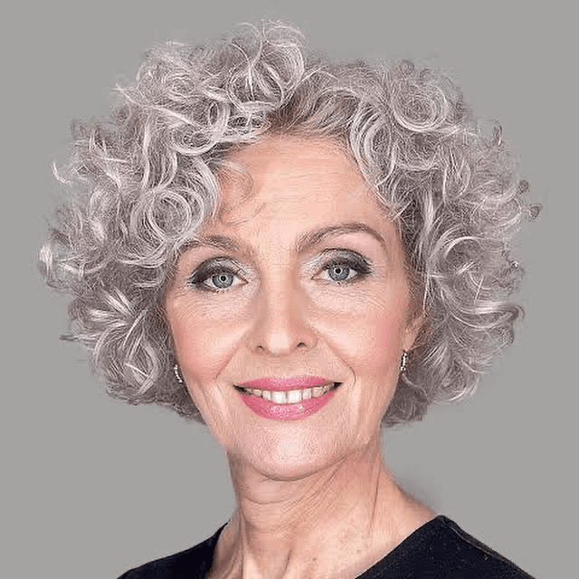 Soft Layered Silver Curls