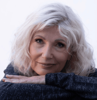 textured silver blonde bob