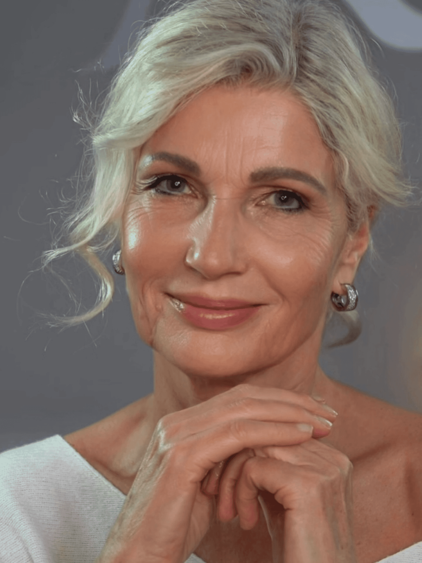 Sunlit Silvery Updo