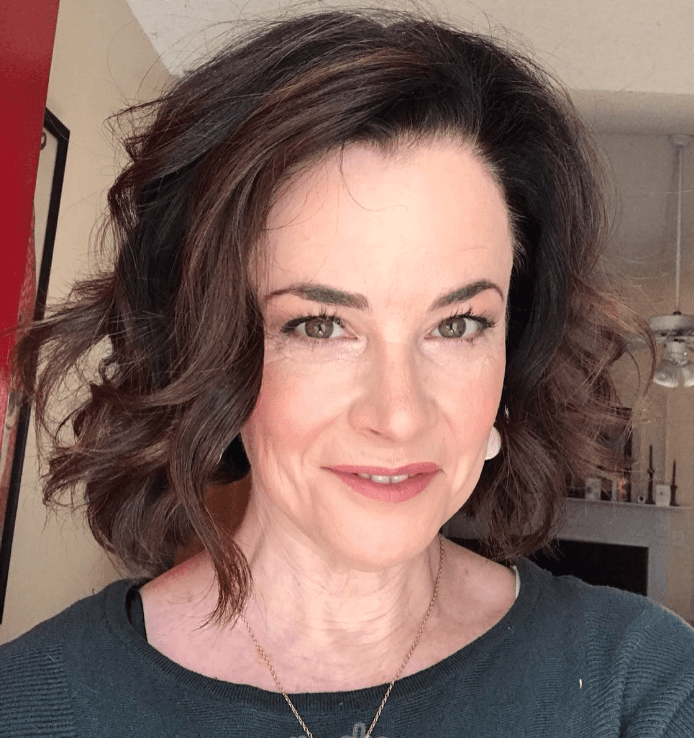 tousled chocolate brunette lob