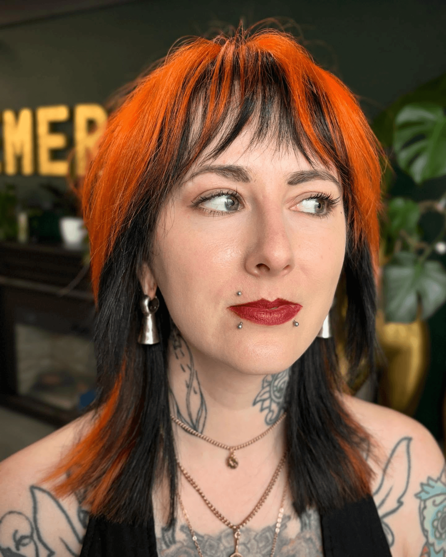 Edgy Orange Black Shag Edgy Orange Black Shag