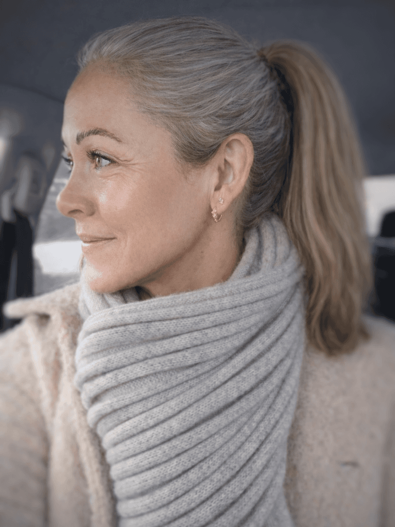 Effortless Silver Ponytail