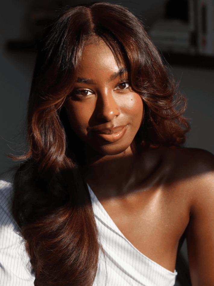 Glossy Warm Brown Layers