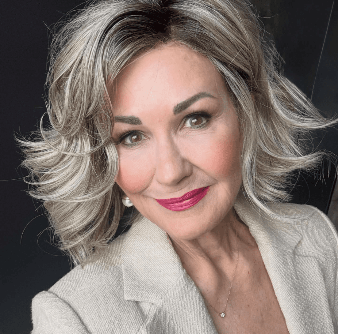 Tousled Silver Blonde Bob Tousled Silver Blonde Bob