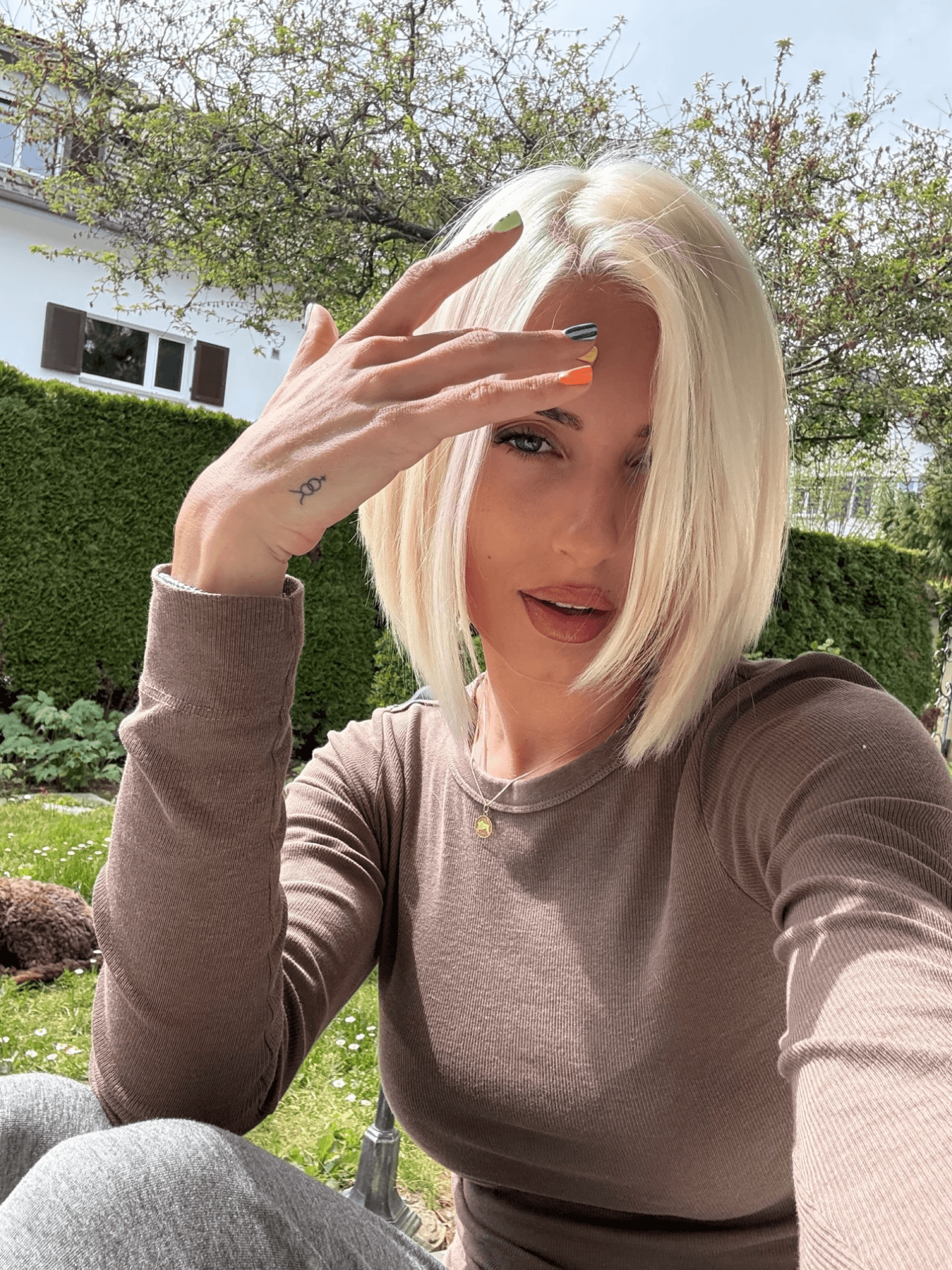 Bright Blonde Blunt Bob