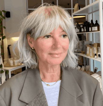 silvery tousled bixie