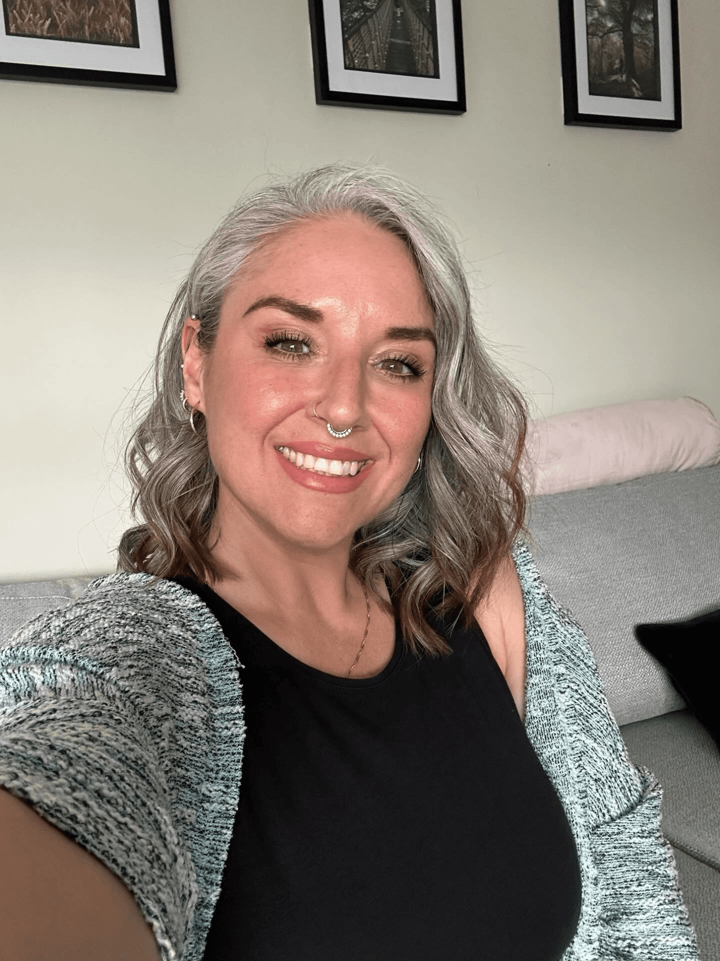 Soft Silver Brown Waves