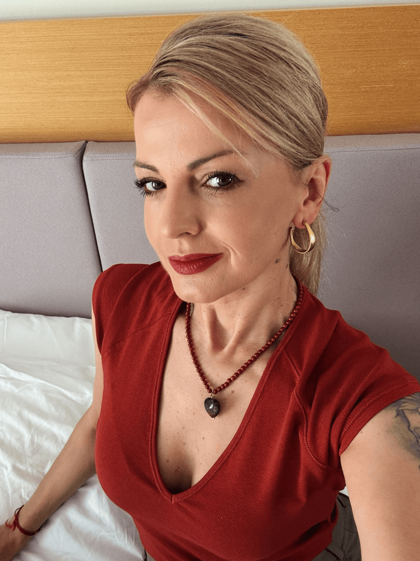 Softly blended low ponytail